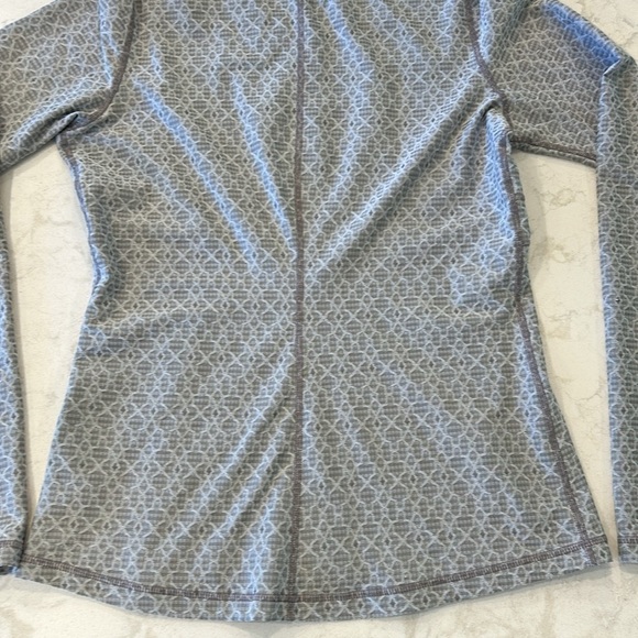 Prana Reeve Jacket Womens Small Silver Jacquard Stretch Yoga Hiking Running - Picture 9 of 17